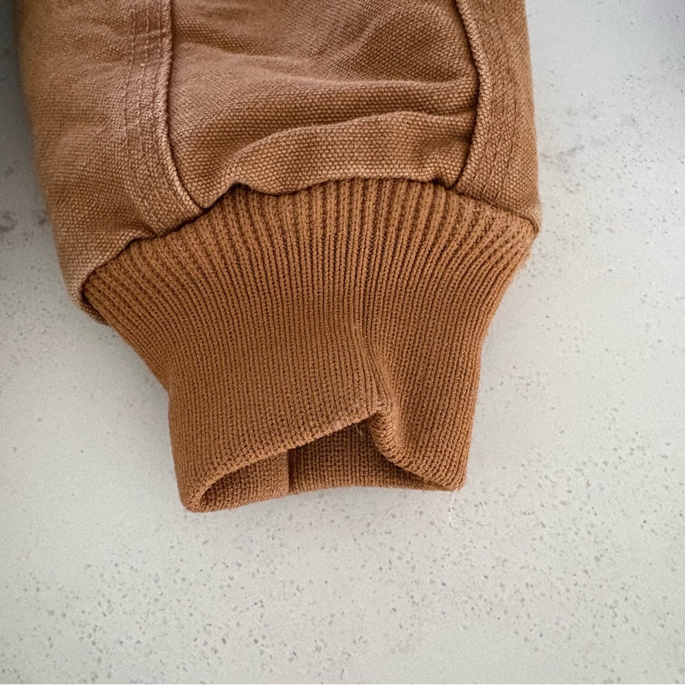 Vintage Carhartt Women's WJ130 211 Large 12/14 Brown Duck Hooded Fleece Full Zip - Picture 5 of 13